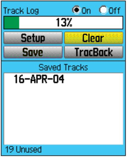 Tracks Page With Clear Highlighted