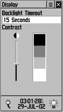 eTrex Legend Display Settings