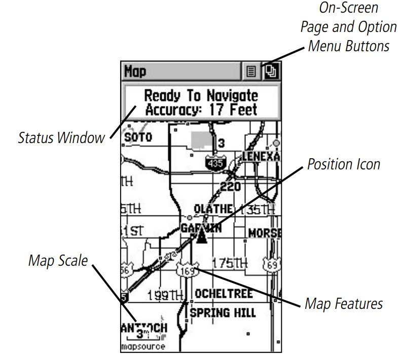 eTrex Vista Map Page