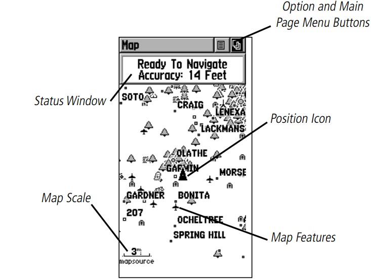 eTrex Venture Map Page