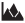 Black mountain with white background