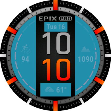 epix Pro watch face three touch areas