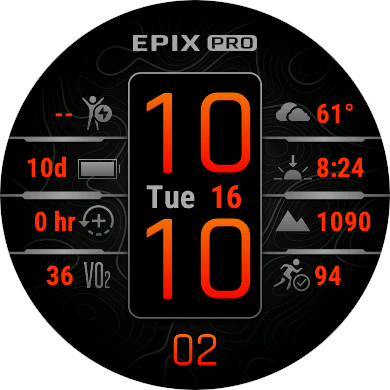epix Pro watch face six