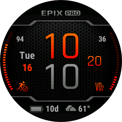 epix Pro watch face eight