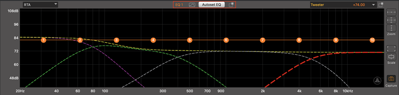 equalizer on graph window and undock icon
