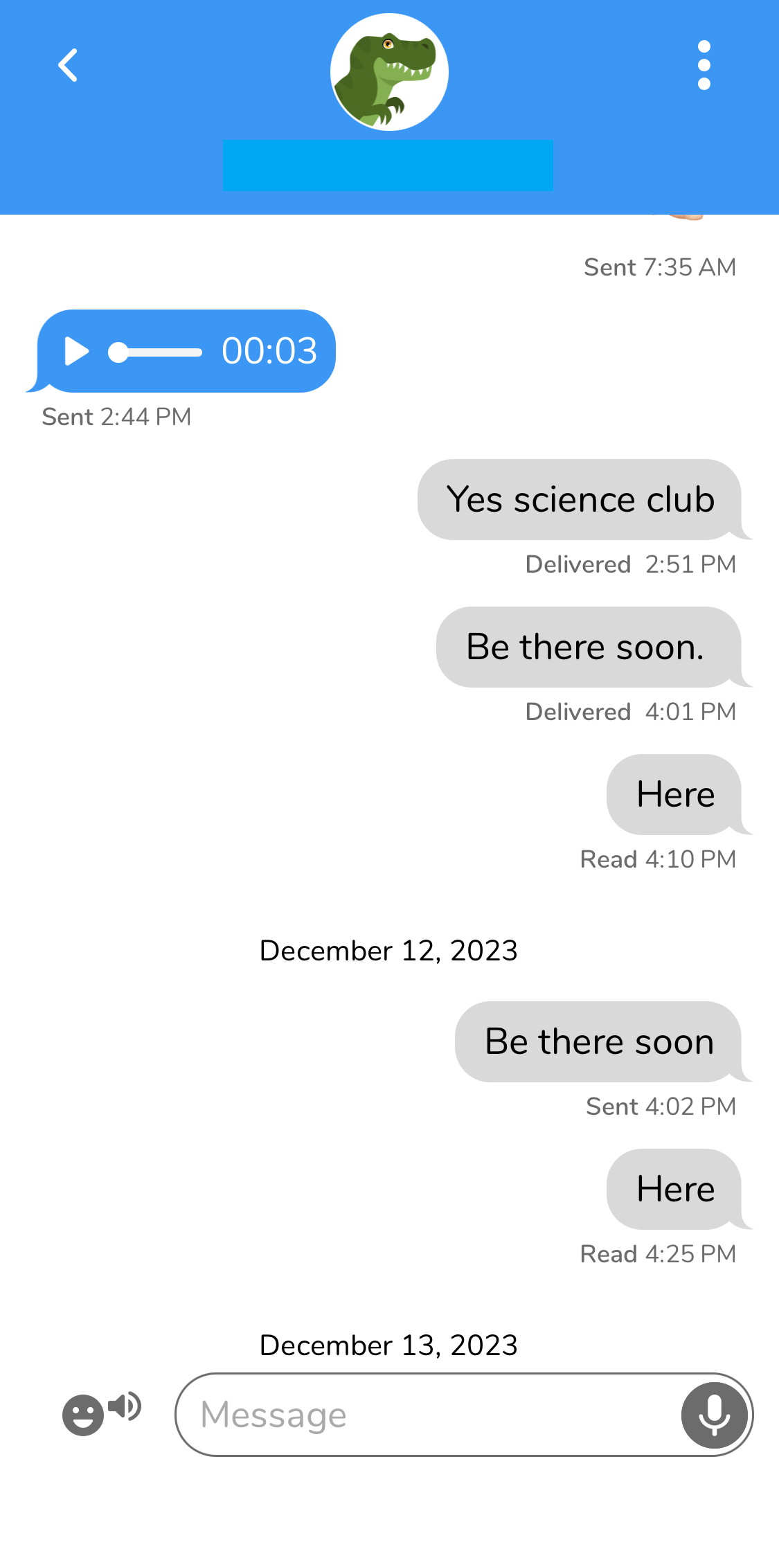 Bounce Messaging Screenshot