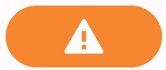 White triangle with an explanation mark in an orange oval. 