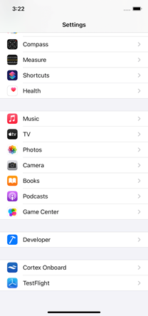 iOS Apps Screen