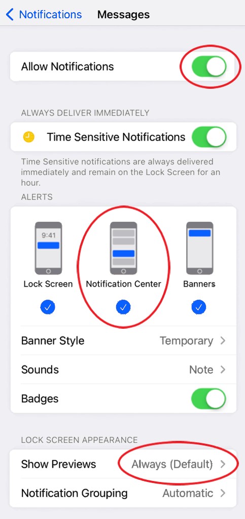 iOS Notifications at App Level Screenshot