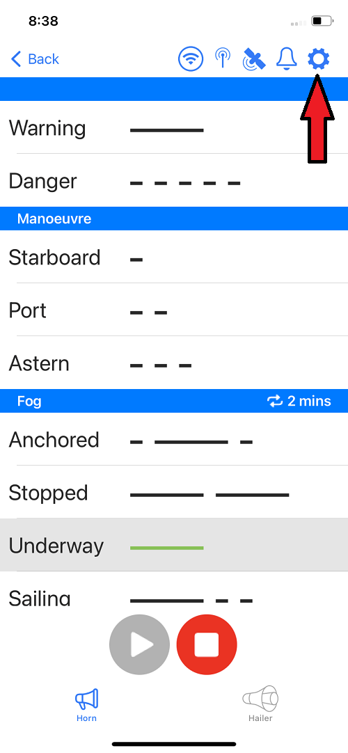 iSO app-controlling VHF 2