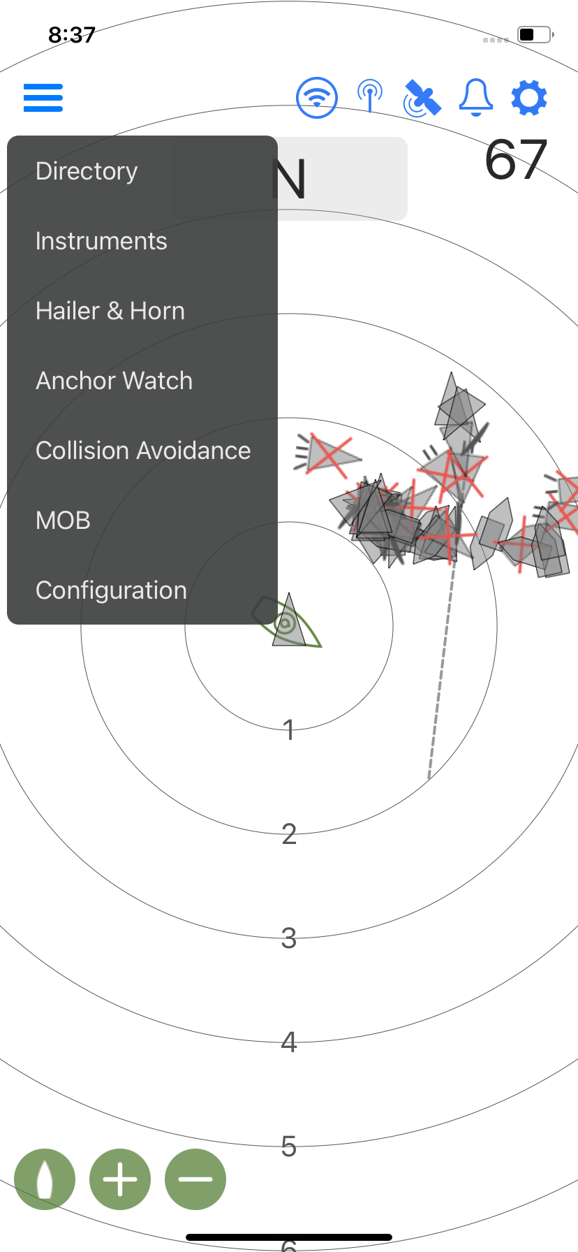 iso app controlling vhf 1