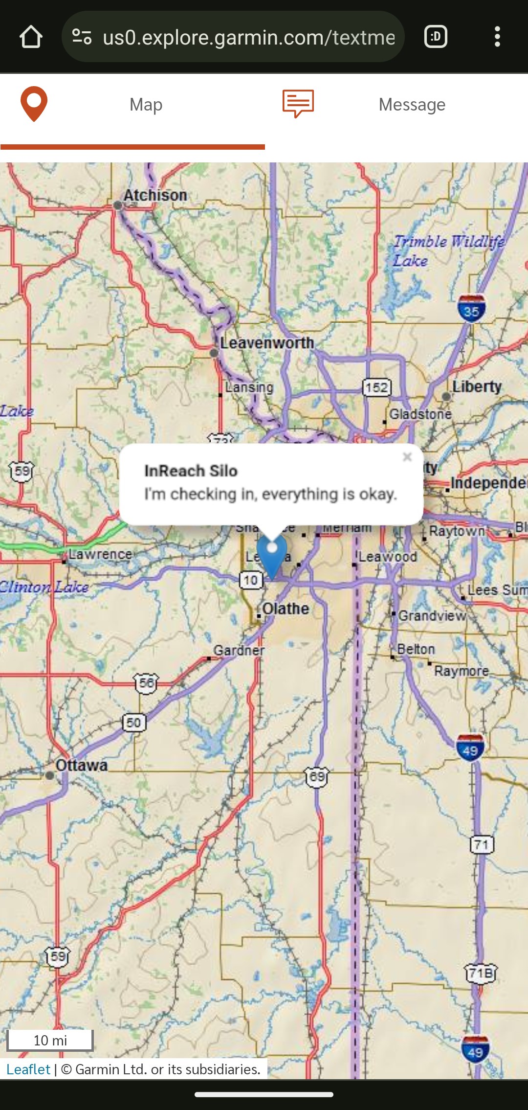 inReach SMS Link