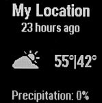 inReach Mini Weather Screen