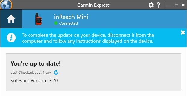 Updating the Firmware Account Information inReach Mini | Garmin Customer Support