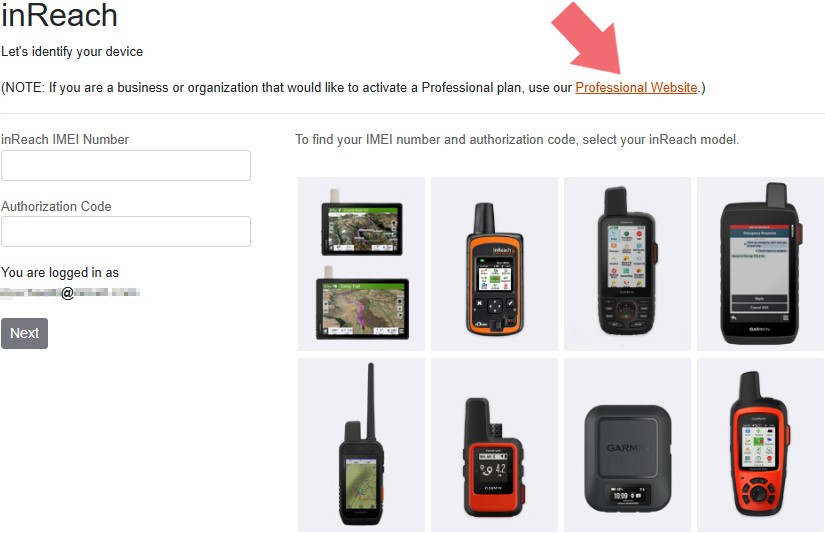inReach Professional Website Link