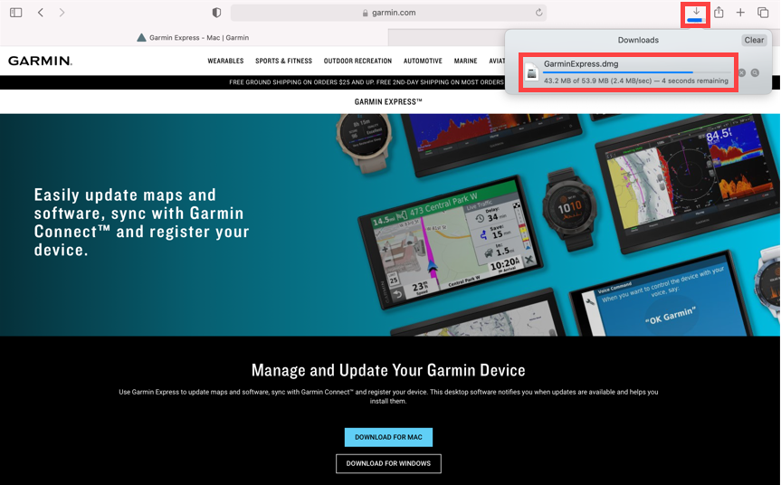 Opening a Downloaded Mac | Garmin Customer Support
