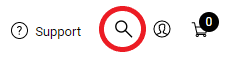 Red Circle Around Magnifying Glass Icon