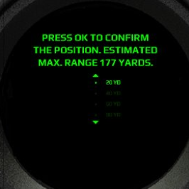 Estimated Max Range 20 Yard Aim Point