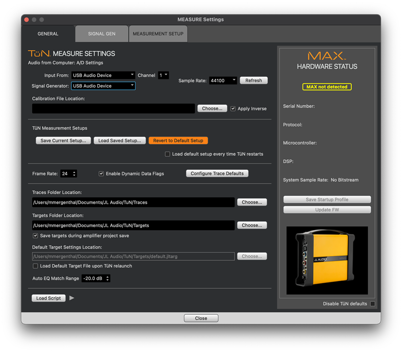 selected sound card