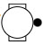 Watch with black circle on middle left side