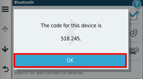 otr500 bluetooth code ok