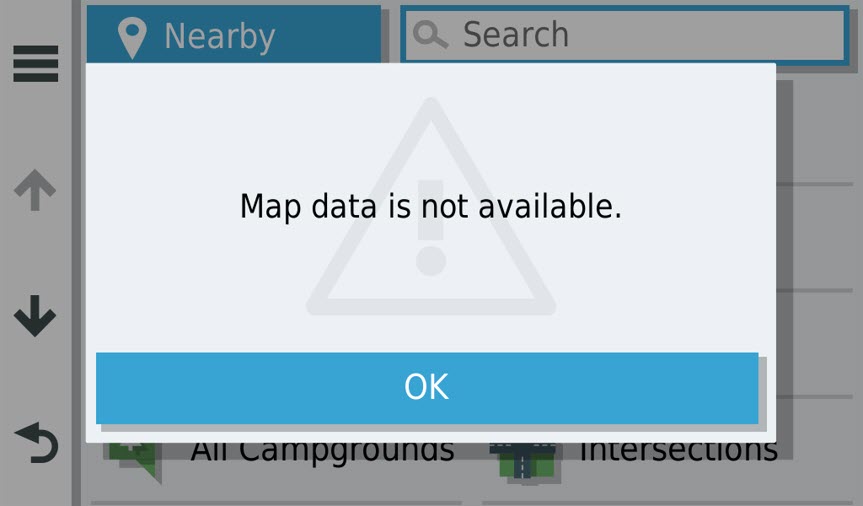 No Detailed Maps Found That Support Routing" or "Map is not Available" Error Message | Garmin Customer Support