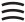 three black lines on white backround
