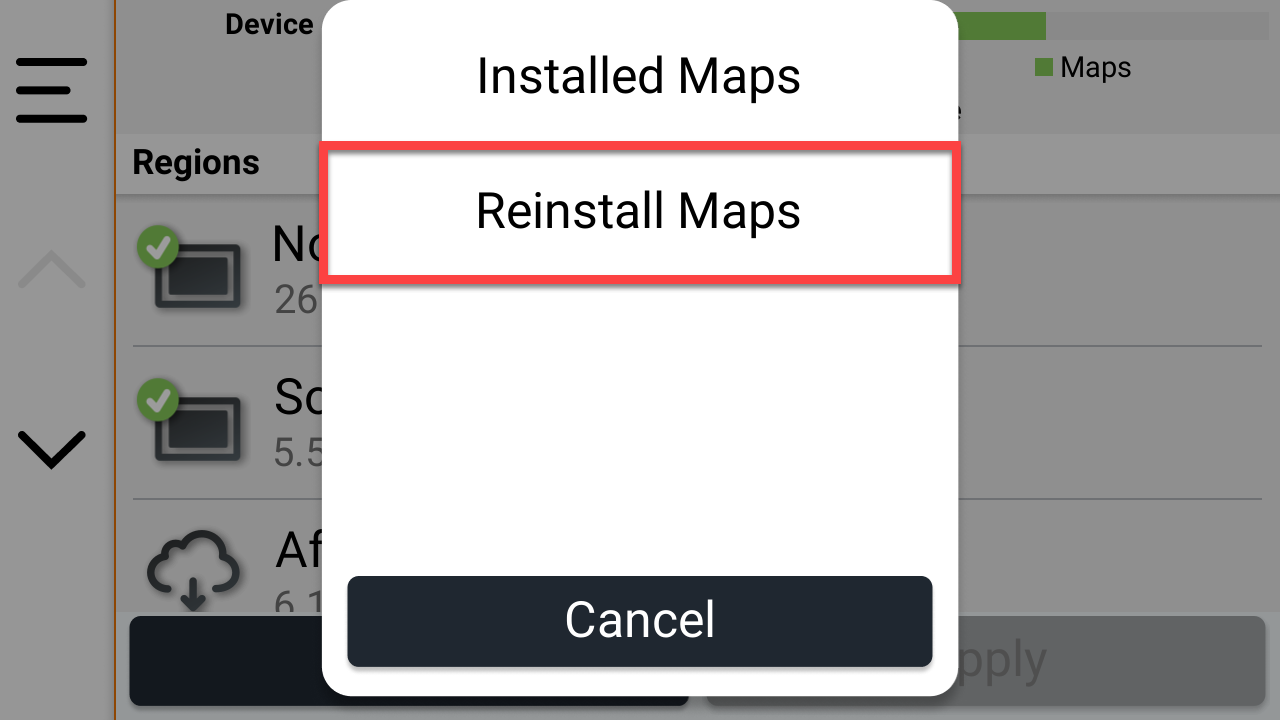 Reinstall maps tread 2