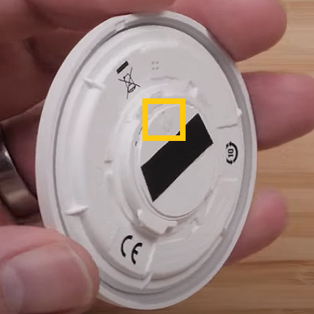 battery cover divot highlighted