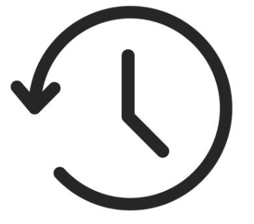 restart icon in tacx app - clock turning back 
