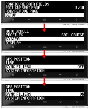 GNX 1x0 menu structure