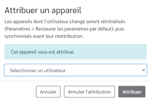 selectionnerunutilisateur