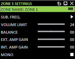 fusion zone settings