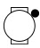 Watch with circle in top right corner