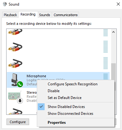 more sound settings menu