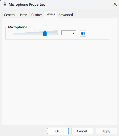 levels tab
