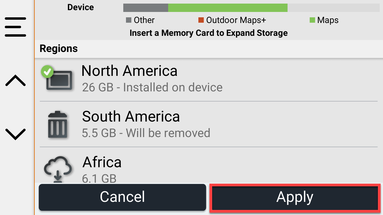 Apply to Remove Map