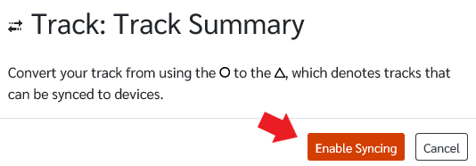 Location of the Enable Syncing Button