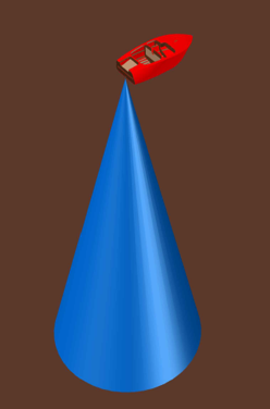 traditional cone traditional cone in blue
