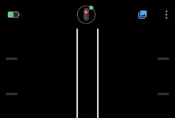 Varia app showing RCT715 connected with three blue dots menu in the top right corner