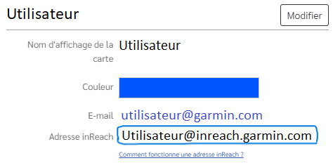 Page de détails du compte 