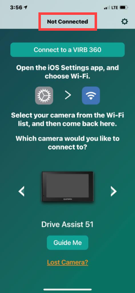 Connected" Message when Connecting a Garmin to the VIRB Mobile on an iPhone | Garmin Customer Support