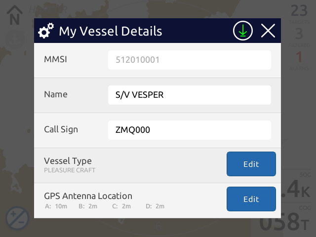 My Vessel Details 