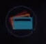 Icon of three cards surrounded by circle