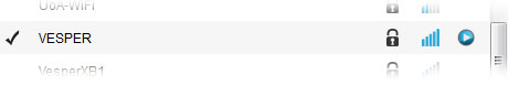 Vesper WiFi Connected indication