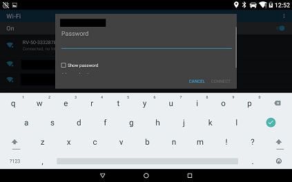 Vieo Enter WiFi Password