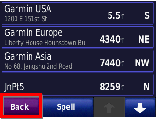 zumo 220 back button