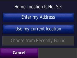 zumo 220 options for setting home