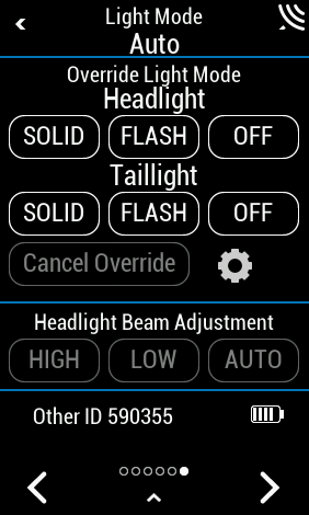 Lights 2025 widget garmin