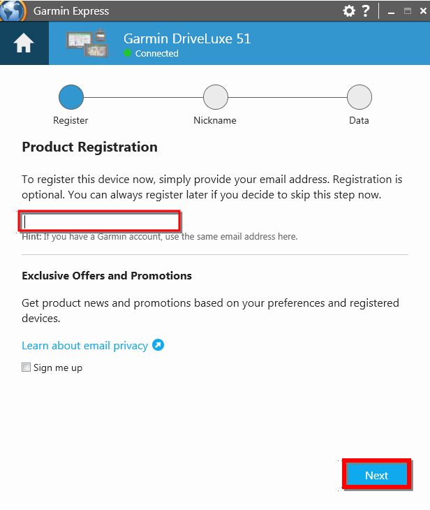 Registering my New or Exchanged Automotive Device Using Garmin Express |  Garmin Customer Support